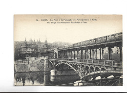 CPA  PARIS,  PASSERELLE DU METROPOLITAIN  A PASSY - Métro Parisien, Gares