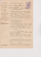 77 SAINT FARGEAU  -  ACTE DE CONCESSION PERPETUELLE  - 17 Décembre 1915  - - Historische Documenten