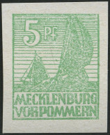 MECKLENBURG-VORPOMMERN 32xb **, 1946, 5 Pf. Mittelgrün, Kreidepapier, Pracht, Gepr. Kramp, Mi. 240.- - Autres & Non Classés