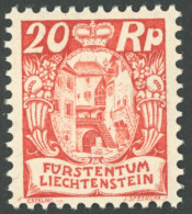 LIECHTENSTEIN 70 **, 1926, 20 Rp. Dkl`zinnoberrot, Postfrisch, Pracht, Mi. 170.- - Sonstige & Ohne Zuordnung