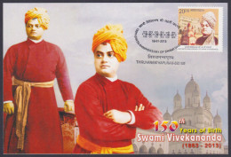 Inde India 2013 Maximum Max Card Swami Vivekananda, Indian Hindu Monk, Philospher, Social Reformer, Hinduism, Religion - Covers & Documents