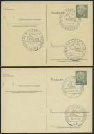 GANZSACHEN P 36 BRIEF, 1961, 8 Pf. Heuß Mit Postfachnummer Statt Postschließfachnummer, 2 Leer Gestempelte Karten Mit Ve - Other & Unclassified