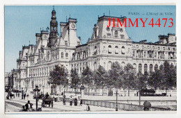 CPA - PARIS - L'Hôtel De Ville ( Place Bien Animée ) - Sonstige & Ohne Zuordnung