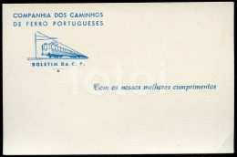 60s TRAIN COMPANY CARD COMPANHIA DOS CAMINHOS DE FERRO PORTUGUESES COMBOIOS COMBOIO CP PORTUGAL AT299 - Visiting Cards