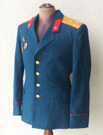 Giacca Vintage Alta Uniforme Da Ufficiale Della Armata Rossa Periodo Sovietico - Uniformen