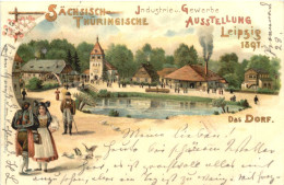 Gruss Aus Leipzig - Gewerbe Ausstellung 1897 - Litho - Leipzig