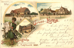 Gruss Aus Leipzig - Gewerbe Ausstellung 1897 - Litho - Leipzig