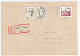 Germany Mixed Franking Germany Bund / DDR On Letter Cover Posted Registered 1991? Chemnitz B240510 - Lettres & Documents