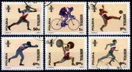 ⁕ Poland / Polska 1976 ⁕ Olympic Games, Montreal Mi.2452-2457 ⁕ 6v Used - Usados