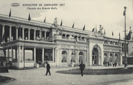 EXPOSITION DE CHARLEROI 1911 : Façade Des Grands Halls. Carte Impeccable. - Charleroi