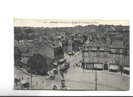 CPA DPT 87 LIMOGES, ROND POINT CARNOT ET FAUBOURG DE PARIS  En 1915! - Limoges