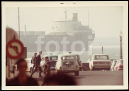 1969 REAL ORIGINAL PHOTO FOTO ARGO SHIP TERREIRO DO PAÇO  PRAÇA DO COMERCIO LISBOA PORTUGAL  AT448 - Lugares