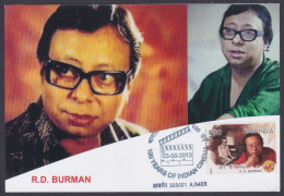 Inde India 2013 Maximum Max Card R.D. Burman, Music Director, Actor, Musician, Artist, Bollywood, CInema, Film, Movies - Cartas & Documentos