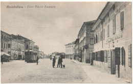 Cartolina  Montebelluna (Italia)  Il Tram Sul Corso Vittorio Emanuele  Albergo Corona   Ed Pulini  N° 4053   RARA - Autres & Non Classés