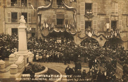 Fontenay Le Comte * Carte Photo 1907 * Inauguration Du Monument Du Général BELLIARD Le 2 Juin * Place Villageois Fête - Fontenay Le Comte