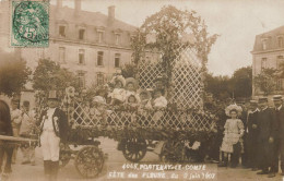 Fontenay Le Comte * Carte Photo 1907 * Fête Des Fleurs Le 2 Juin * Place Villageois Fête - Fontenay Le Comte