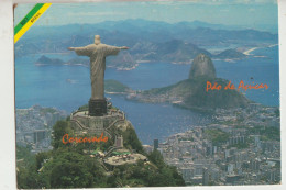 Bresil -Rio De Janeiro Carte Circulée  Vue Generale Pao De Acuicar_Corcovado - Rio De Janeiro