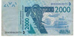 W.A.S. MALI   P416Dt 2000 FRANCS (20)20 2020 Signature 44 AVF NO P.h. - West African States