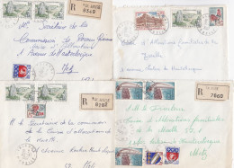 37074# LOT 21 LETTRES FRANCHISE PARTIELLE RECOMMANDE Obl TALANGE MOSELLE 1967 1968 Pour METZ 57 - Lettres & Documents