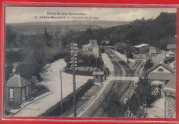 Carte Postale 14. Thury-Harcourt  La Gare   Très Beau Plan - Thury Harcourt