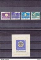 ALBANIE 1964 LES 4 PHASES DE LA LUNE Yvert 694-697 + BF 6L, Michel 839-842 + Bl 24 NEUF** MNH Cote :yv 38,50 Euros - Albanie