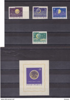 ALBANIE 1964 LES 4 PHASES DE LA LUNE Michel 844-847 + Block 25 NEUF** MNH - Albania