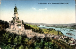 CPA Rüdesheim Am Rhein, Niederwald Nationaldenkmal, Dampfer - Autres & Non Classés