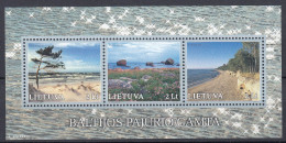 LITHUANIA 2001 Sea Nature Joint Issue MNH(**) Mi Bl 23 #Lt1047 - Lituanie