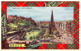 R333985 Bruce. Edinburgh. Princess Street And Castle. E. T. W. Dennis. Tartan - Wereld