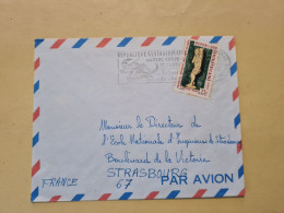 Lettre REPUBLIQUE CENTRAFRICAINE FLAMME BANGUI 1966 - Centrafricaine (République)