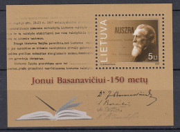 LITHUANIA 2001 Famous People Basanavicius MNH(**) Mi Bl 24 #Lt1050 - Litouwen