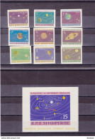 ALBANIE 1964 Planètes Du Système Solaire Michel 902-910 + Block 28  ND NEUF** MNH - Albanie