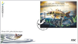 Kosovo Stamps 2024. Europa CEPT: Underwater Flora & Fauna. Fish. FDC Block MNH - Kosovo