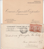 ITALIE - LETTRE - Genova Le 19/10/1922 Pour Savona (carte De Visite Incluse) - Marcophilia