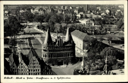 CPA Hansestadt Lübeck, Kirchturm, Holstentor - Autres & Non Classés