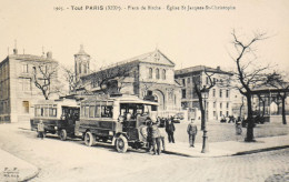 CPA. [75] > TOUT PARIS > N°1905 - Autobus Place De Bitche Eglise St-Jacques-St-Christophe (XIXe Arrt.) - Coll. F. Fleury - Distrito: 19