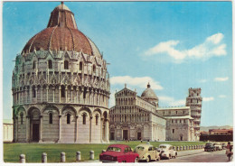 Pisa: SIMCA ARONDE, VW 1200 KÄFER/COX (OVAL), RENAULT 4CV - Piazza Dei Miracoli, Torre Pendante - (Italia) - Passenger Cars