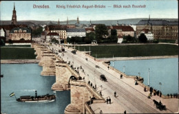 CPA Dresden Altstadt, Blick Nach Neustadt, Roi Friedrich August-Brücke - Other & Unclassified