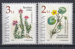 LITHUANIA 2001 Red Book Plants MNH(**) Mi 758-759 #Lt1055 - Lithuania