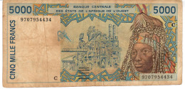 W.A.S. BURKINA FASO    P313Cf 5000 FRANCS (19)97 1997  Signature 28  FINE - West African States