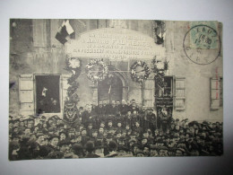 Cpa...la Ville De Mézin A Armand Fallières...élu Président De La République Francaise...1906...animée... - Andere & Zonder Classificatie