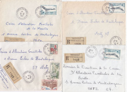 37079# LOT 17 LETTRES FRANCHISE PARTIELLE RECOMMANDE Obl THIONVILLE An. MOBILE N°1 MOSELLE 1967 1968 Pour METZ 57 - Brieven En Documenten