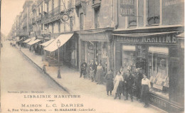 ¤¤  -  SAINT-NAZAIRE   -   Carte Publicitaire De La Librairie Maritime " MAISON L.C. DARIES " 4 Rue Ville-es-Martin  - - Saint Nazaire