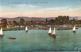 *CPA - 69 - VILLEFRANCHE SUR SAÔNE - Vue Générale De La Plage- Voiliers, Barque - Villefranche-sur-Saone