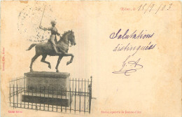 51 - REIMS - STATUE DE JEANNE D'ARC - CACHET EGYPTE - LE CAIRE - Reims