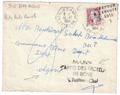 Côte D'Or - Genlis C.P. N°10 - Poste Automobile Rurale - Lettre Pour Bone (Algérie) - Retour Envoyeur - 1964 - Posttarife