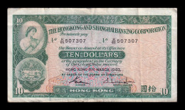 Hong Kong 10 Dollars 1983 Pick 182j Mbc Vf - Hongkong
