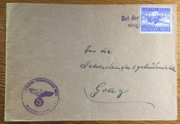 III. Reich, Österreich, LUFTFELDPOST Marke, " Bei Der Feldpost Eingeliefert ", GRAZ - Storia Postale