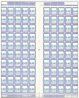 FRANCE TIMBRES FICTIFS FEUILLE COMPLETE TIMBRES USAGE COURANT N° F 209 - Phantom