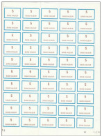 FRANCE TIMBRES FICTIFS FEUILLE COMPLETE TIMBRES USAGE COURANT N° F 217 - Fictie